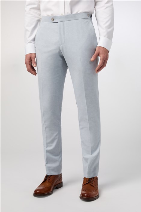 Alexandre Tailored Fit Soft Blue Linen Men's Trousers