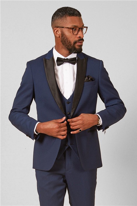 Marc Darcy Slim Fit Dalton Royal Blue Tuxedo Men's Suit Jacket
